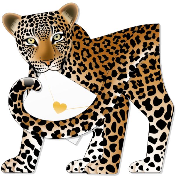 [SD-CA188] 3D Card-Leopard
