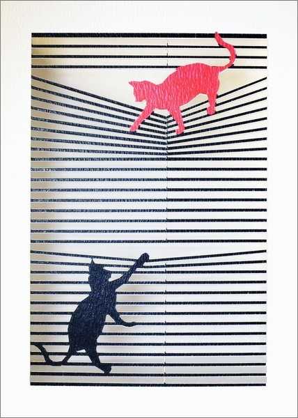 [FO-E026] Laser Cut Card-Cats