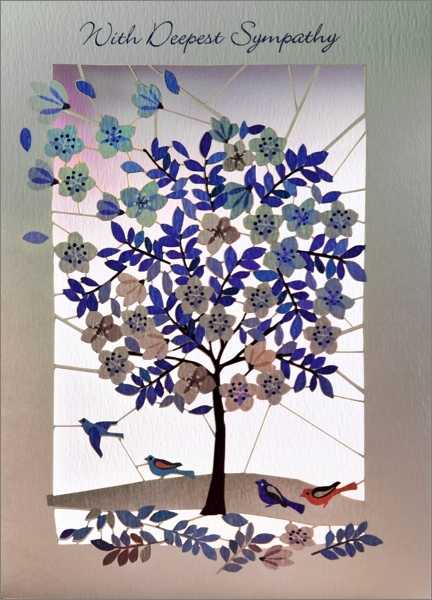 [FO-PM0105] Laser Cut Card-Deepest Sympathy Tree