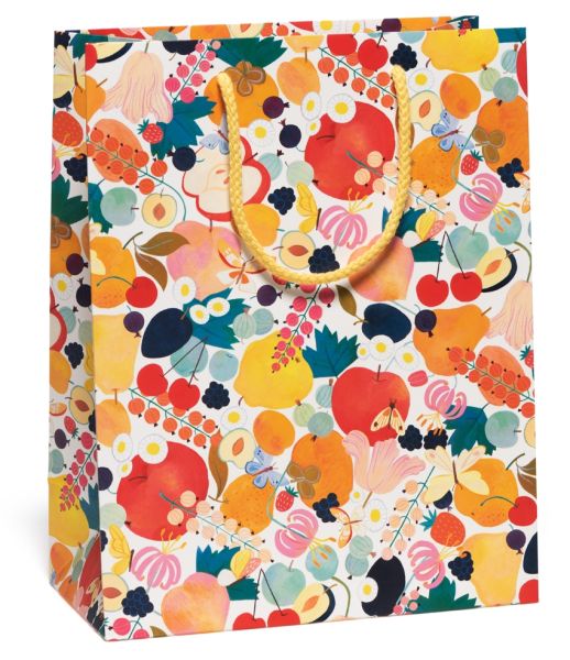 [RC-W-WBL-KGR2391] Gift Bag Large-Fruits and Florals