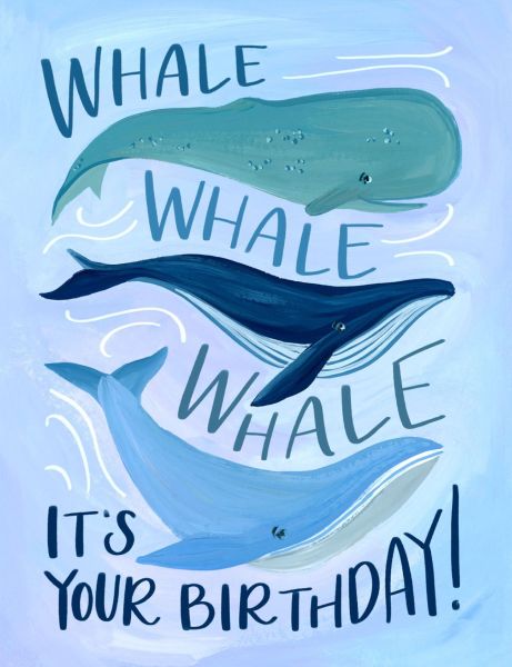 [OC-C-291101] Card-Birthday Whale