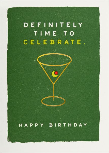 [AV-C-QP573] Card-Martini Birthday
