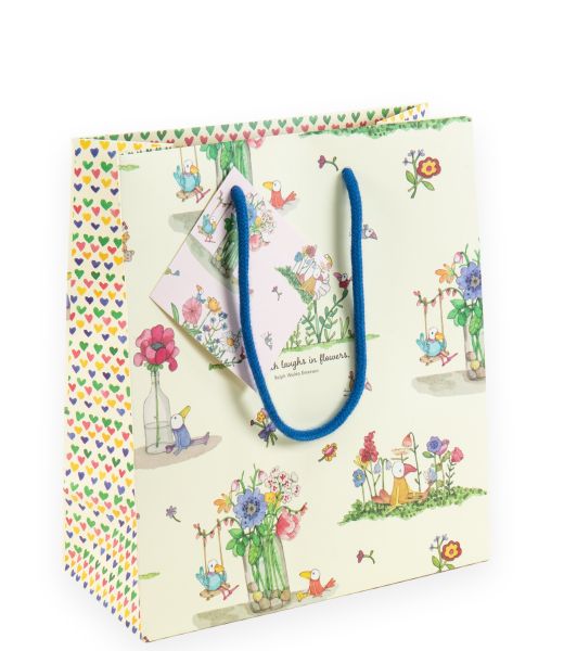 [TW-W-WBM004] Gift Bag Medium-Earth Laughs Flower