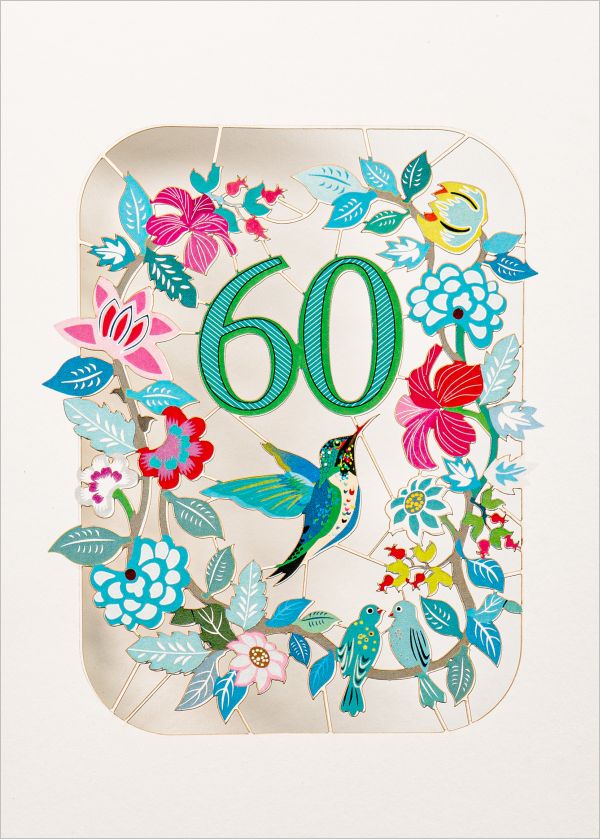 [FO-OS060] Laser Cut Card-Birthday 60