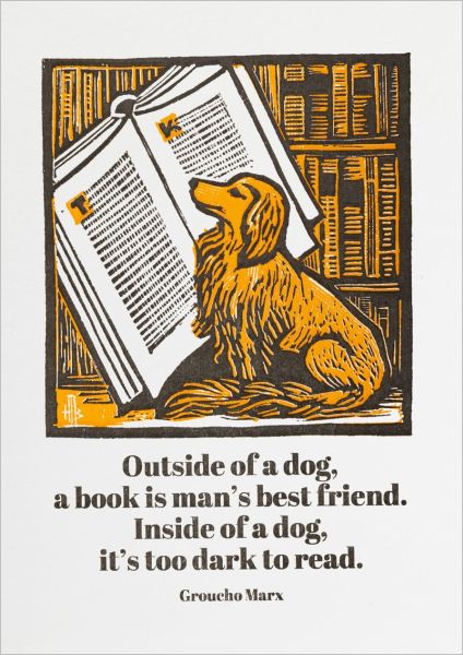 [AV-C-QP631] Card-Outside of a Dog