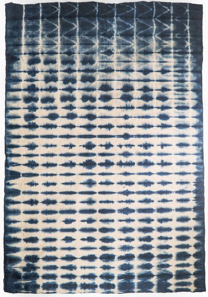 [GI-GSP474-52] Wrap-Shibori Crinkle Tie Die Blue