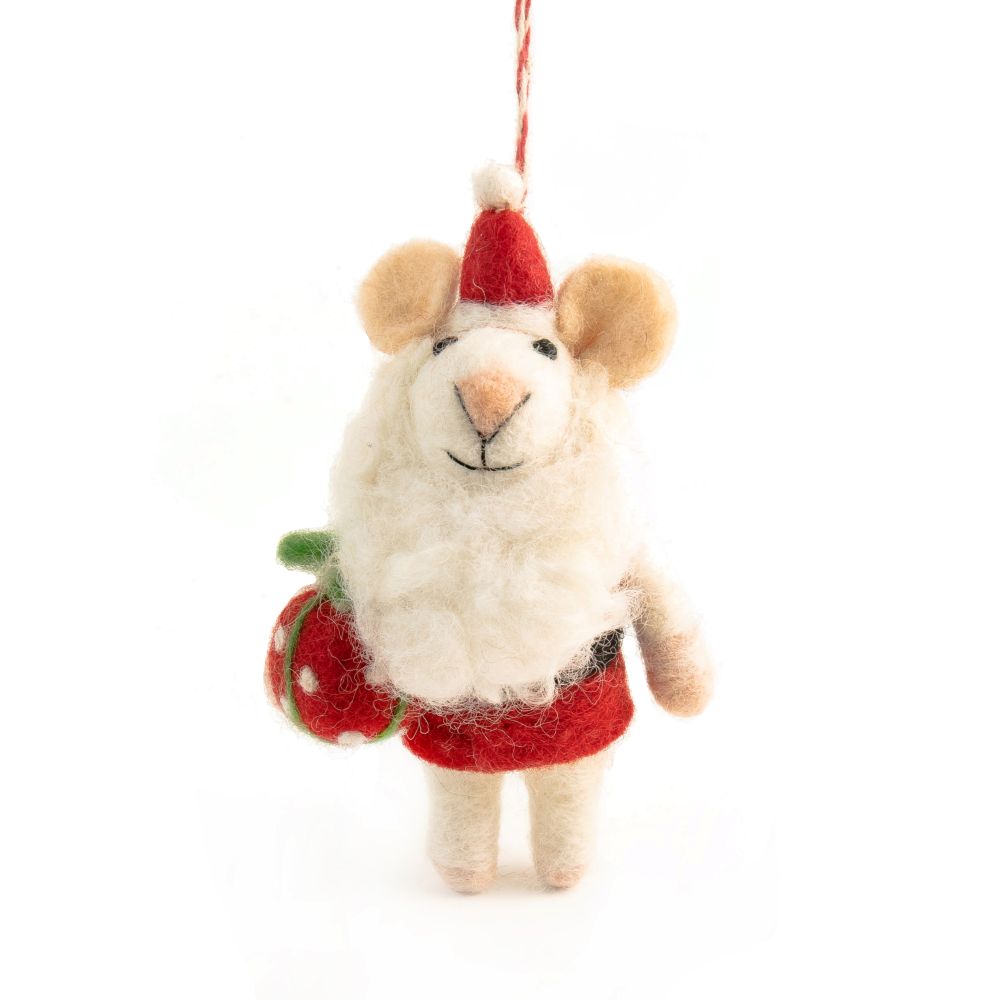 [GI-XD-DMS008] Charity Decoration-Felt Mouse Santa