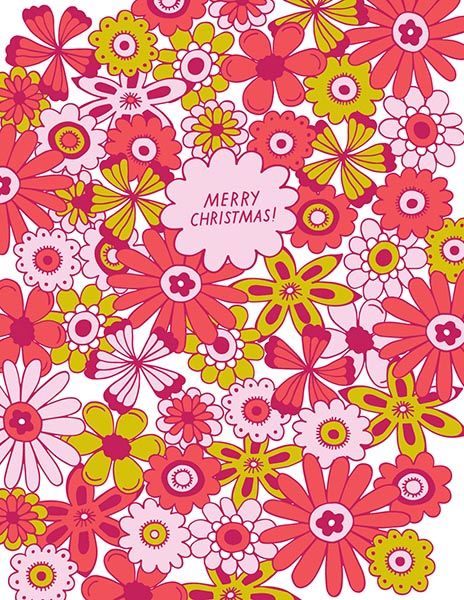 [GT-XC-392] Card-Holiday Flowers