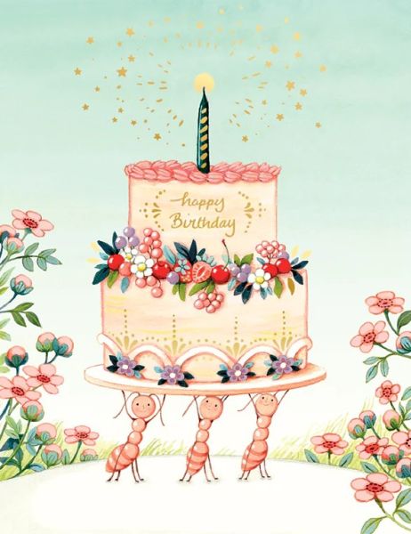 [JJ-C-137] Foil Card-Ants Birthday