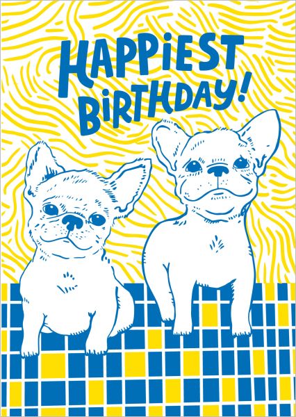 [GT-C-BD319] Card-Frenchie Bday