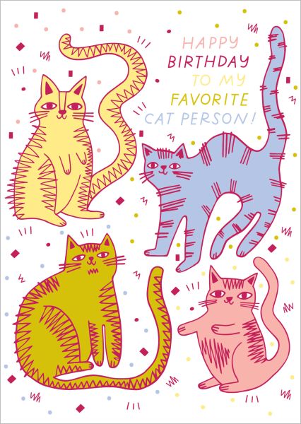 [GT-C-BD354] Card-Cat Person