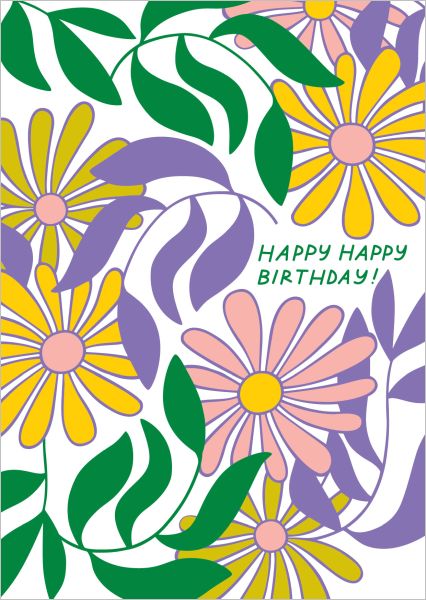[GT-C-BD396] Card-Floral Bday
