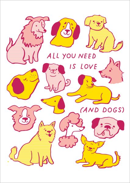 [GT-C-LV322] Card-Love And Dogs