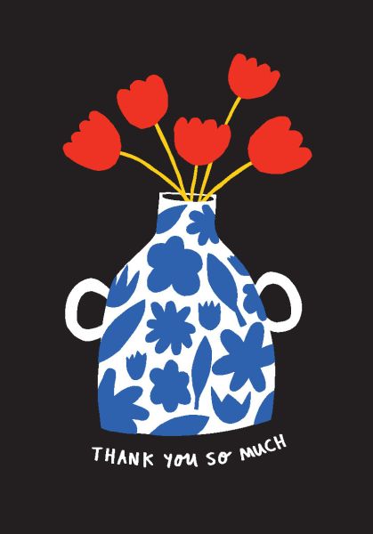 [BB-C-0224] Card-Thank You Vase