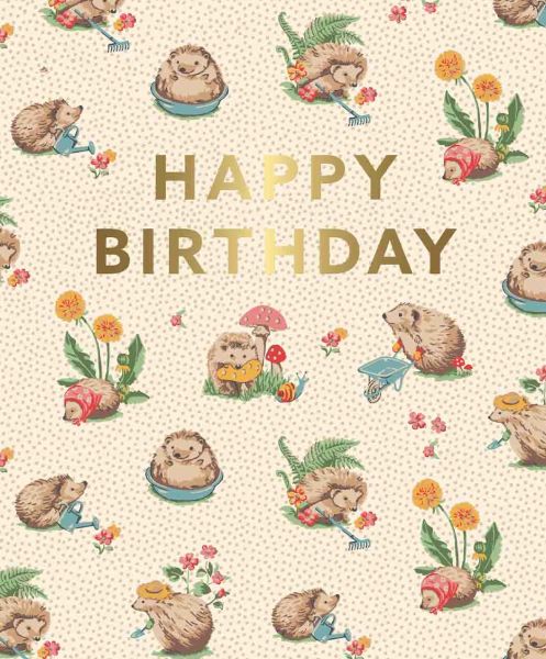 [CK-CL-8909] Cath Kidston Card-Hedgehogs Happy Birthday