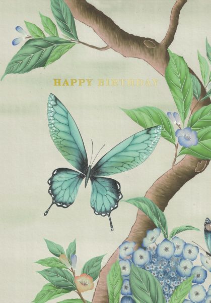 [OD-C-DIH9905] Foil Card-Butterfly Blue