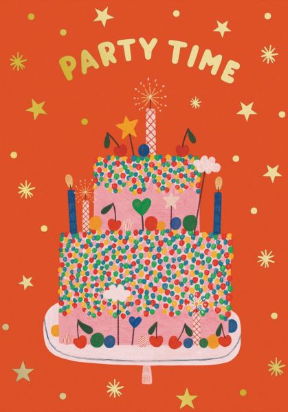 [OD-C-DSI10457] Foil Card-Party Time Red Cake