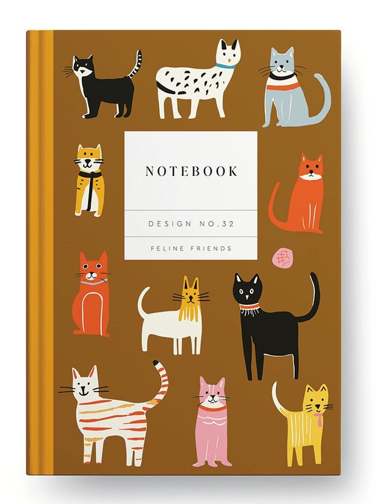 [OD-SN-KA-1-A5-10604] Kaleido A5 Premium Hard Cover Notebook-Feline Friends