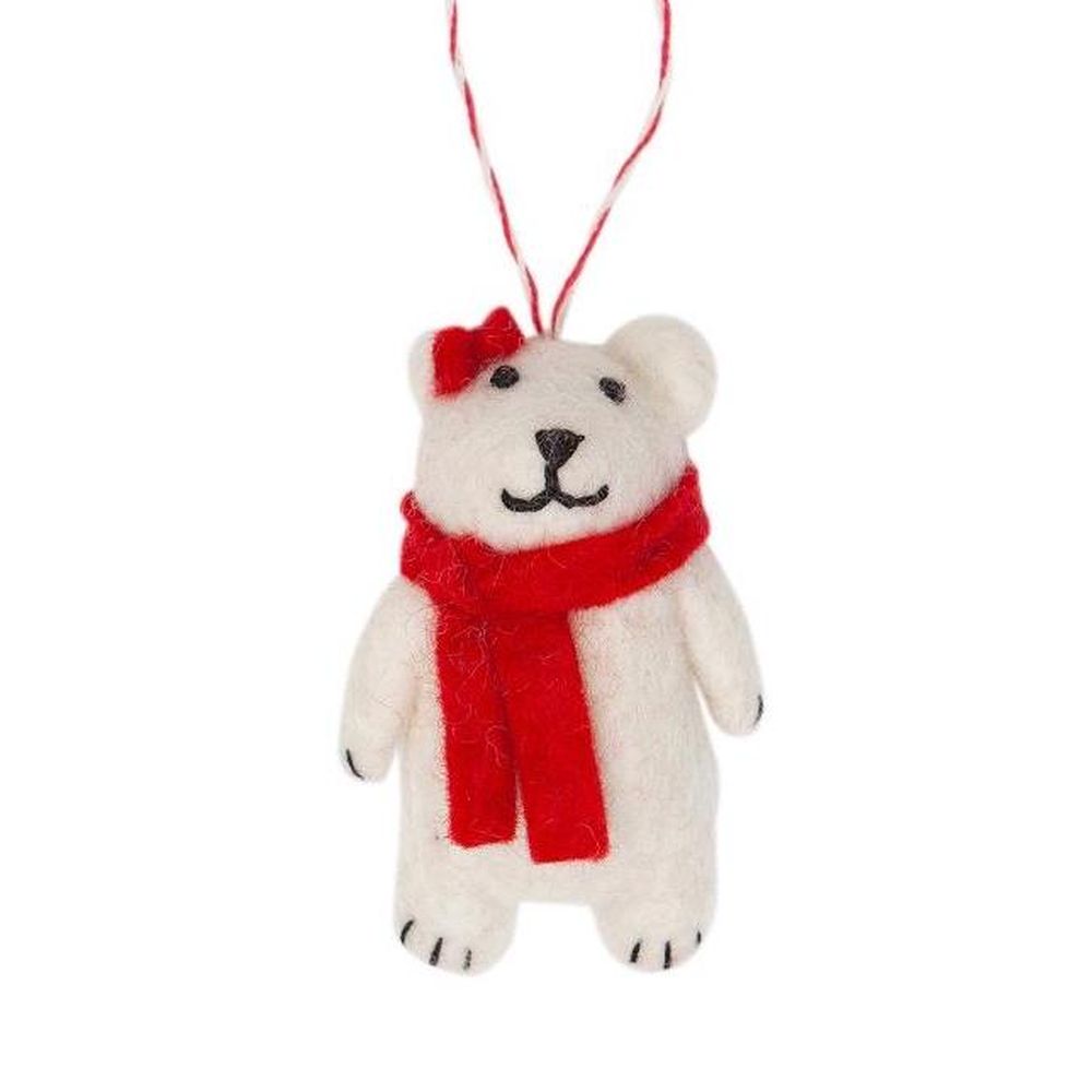 [GI-XD-DBR001] Charity Decoration-Felt Bear White