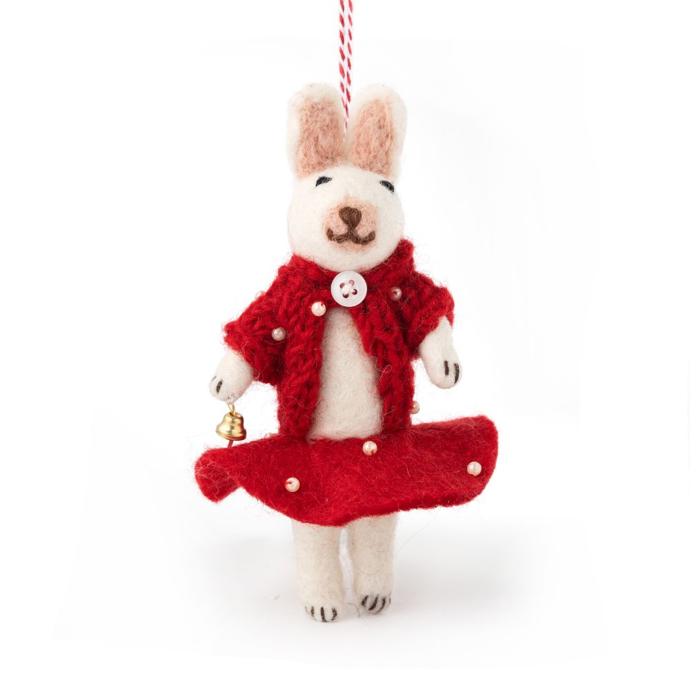 [GI-XD-DRA001] Charity Decoration-Felt Rabbit Rose