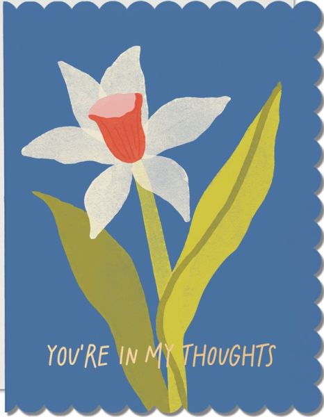 [RC-C-LAR2789] Foil Scalloped Card-Daffodil