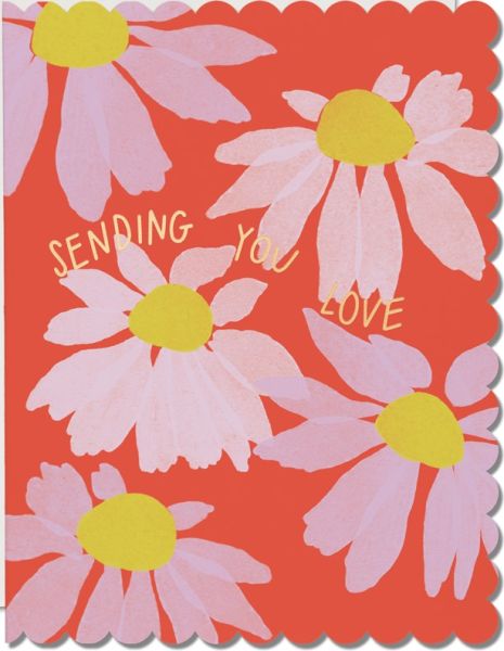[RC-C-LAR2790] Foil Scalloped Card-Coneflower