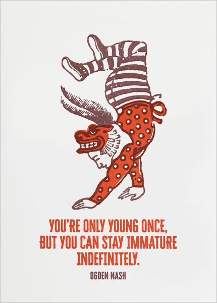 [AV-C-QP676] Card-You're Only Young Once