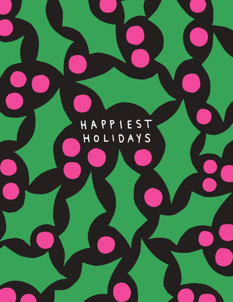 [BB-XC-0682] Card-Holly Holidays