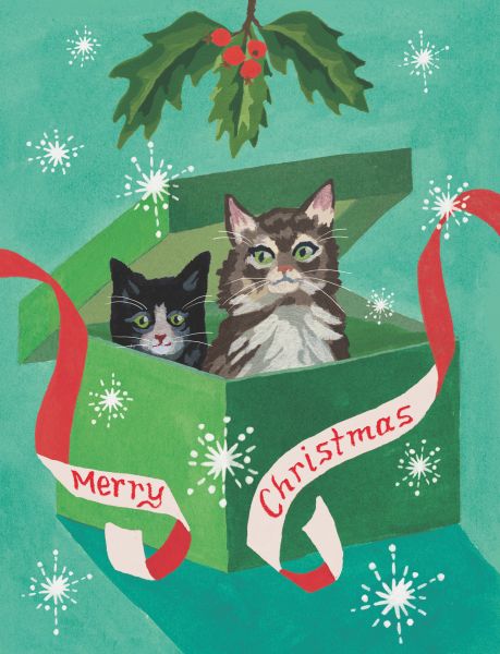 [RC-XC-KRL2848] Card-Meowy Christmas