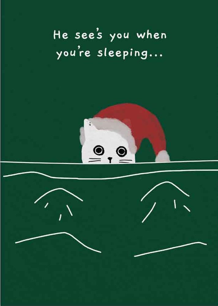 [OD-XC-KTC9699] Card-He Sees You When You're Sleeping Cat