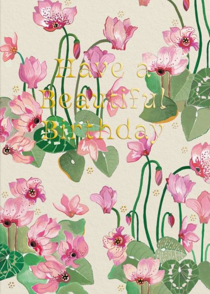 [CK-C-11516] Cath Kidston Card-Birthday Cyclamen