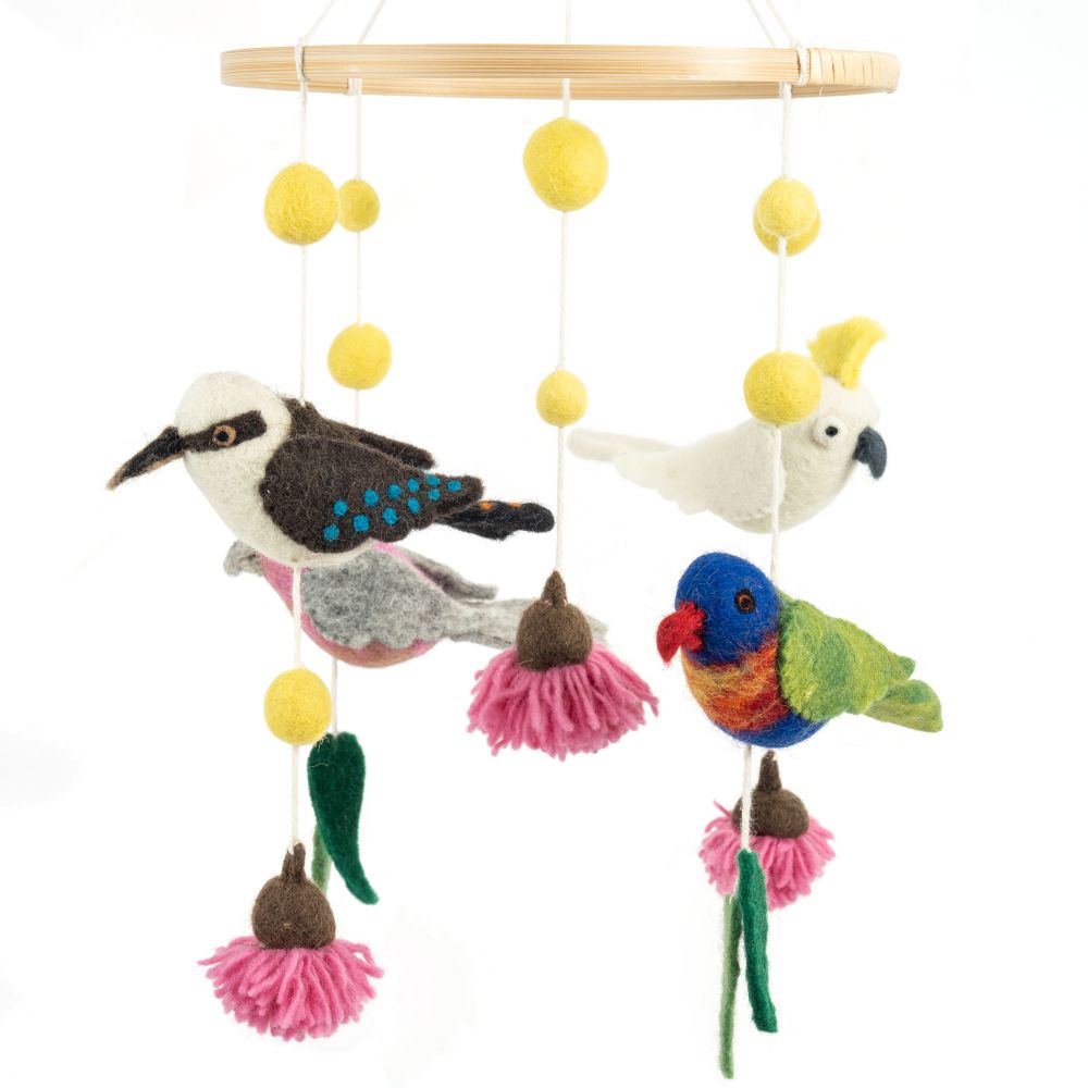 [GI-EM-AB001] Mobile-Felt Australian Birds