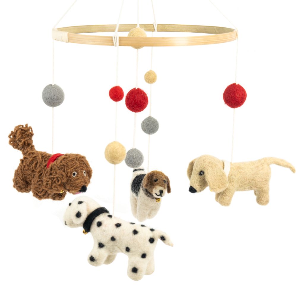 [GI-EM-DO001] Mobile-Felt Dogs