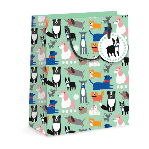 [NY-W-WBNLM02] Gift Bag Medium-Colourful Dogs