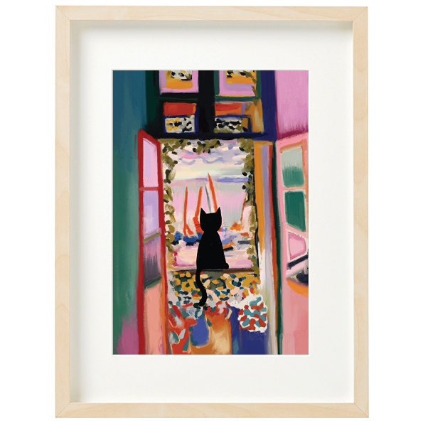 [NG-LW-056] Art Print-Catisse In The Window
