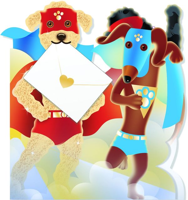 [SD-DG202] 3D Card-Superdogs