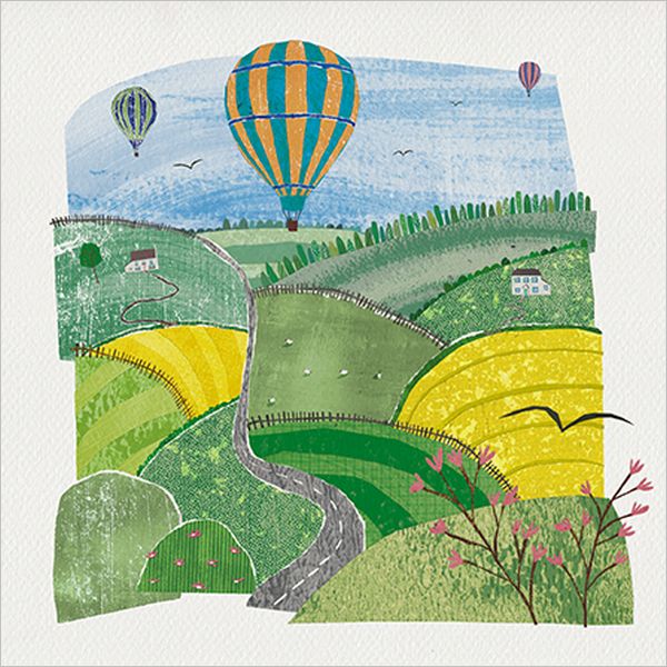 [GB-C-NH0009] Card-Over the Rolling Hills