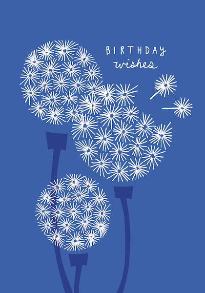 [BB-C-0178] Card-Dandelion Birthday