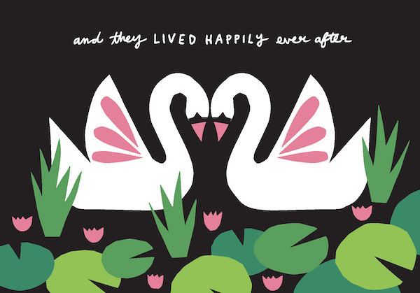 [BB-C-0443] Card-Swan Wedding
