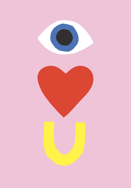 [BB-C-0674] Card-Eye Heart U