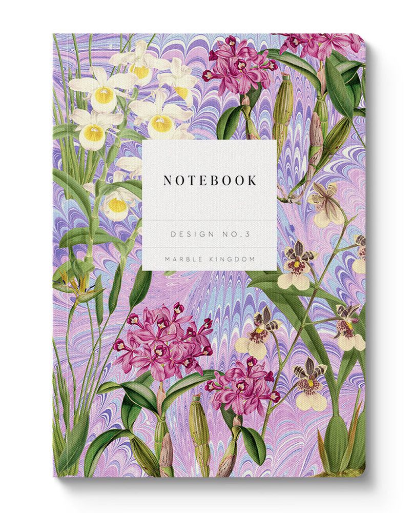 [OD-SN-KA-3-A5-512222] Kaleido A5 Textured Soft Cover Notebook-Marble Orchids