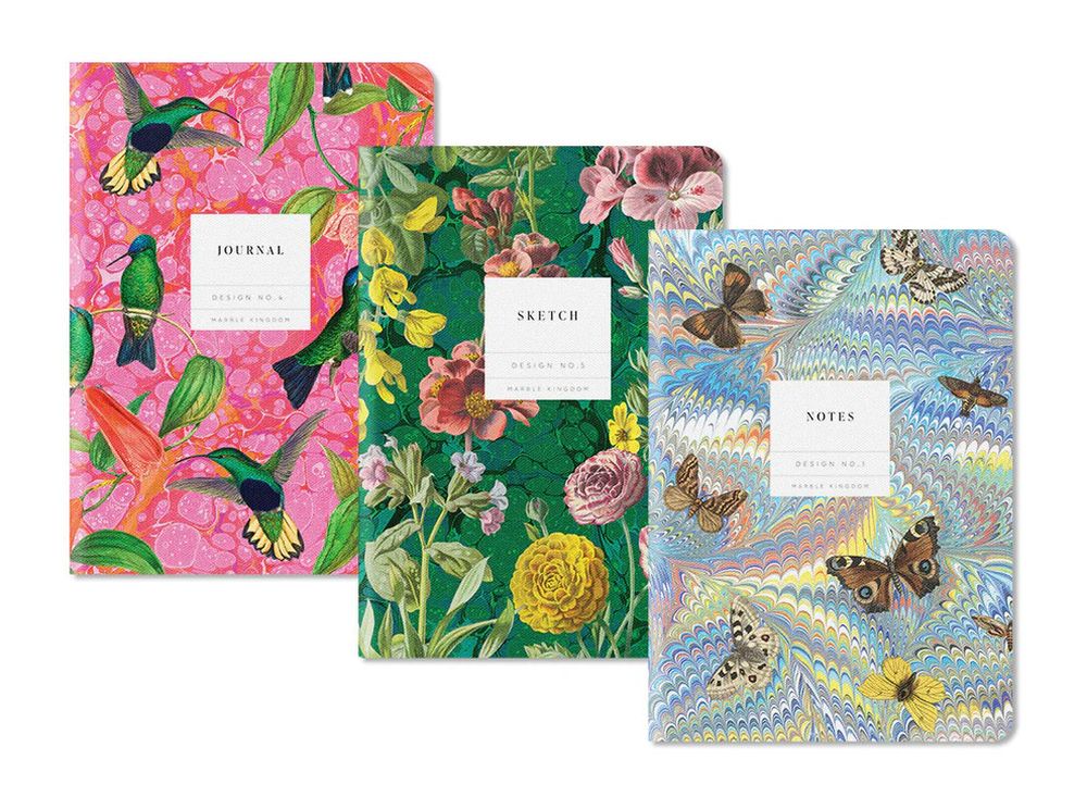 [OD-SN-KA-4-A5-S-12231] Kaleido Medium Notebook Set-Marble Kingdom