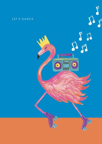 [HC-C-434] Card-Flamingo Dance
