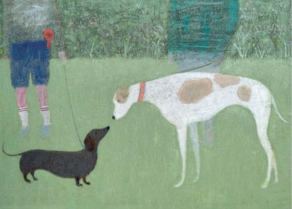 [CD-C-CDP010A-9] Card-Meeting of Dogs