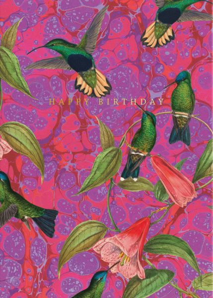 [OD-C-MK12048] Foil Card-Humming Birds