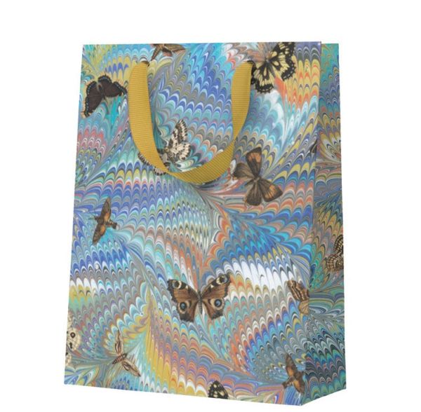 [OD-WBM-KG12123] Gift Bag Medium-Marble Butterflies