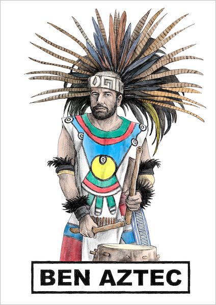 [QG-C-CP386] Card-Ben Aztec