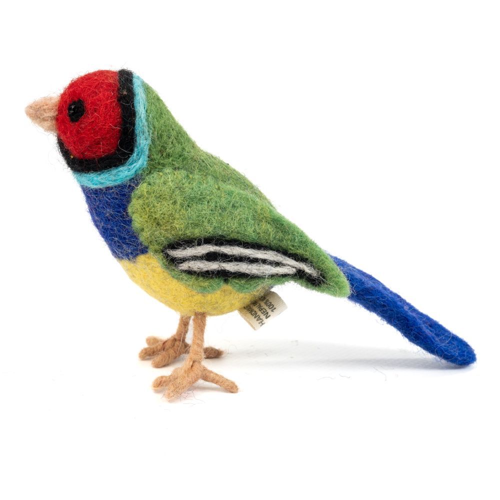 [GI-EC-BA006] Handmade Felt Gouldian Finch