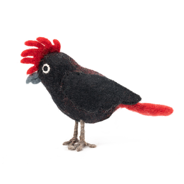 [GI-EC-BA009] Handmade Felt Black Cockatoo