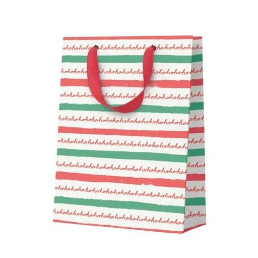 [OD-XWBM-ET12269] Gift Bag Medium-Ho Ho Ho Stripe